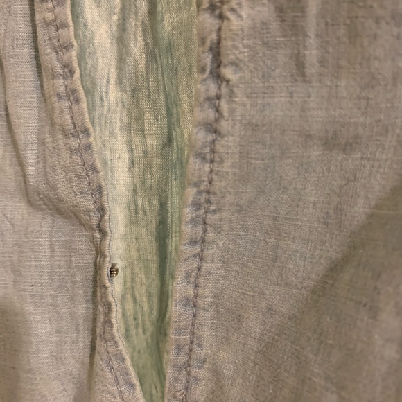 Free People Light Wash Denim Top - Picture 4 of 5